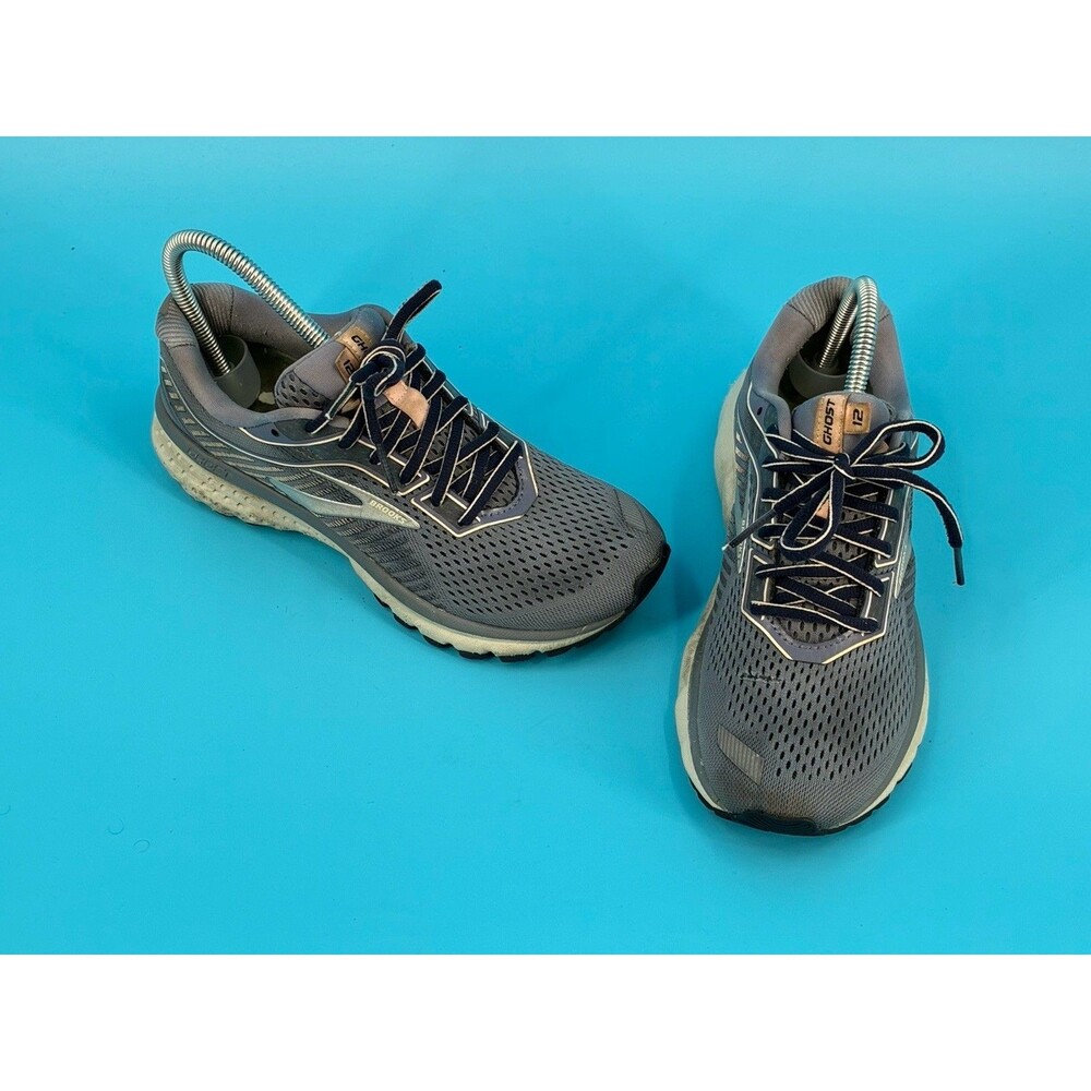 Brooks Ghost 12 Womens Size 8 B Granite Peacoat Peach Running Shoes Sneakers